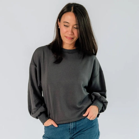 Asphalt Soothe Knit Fleece & Rib