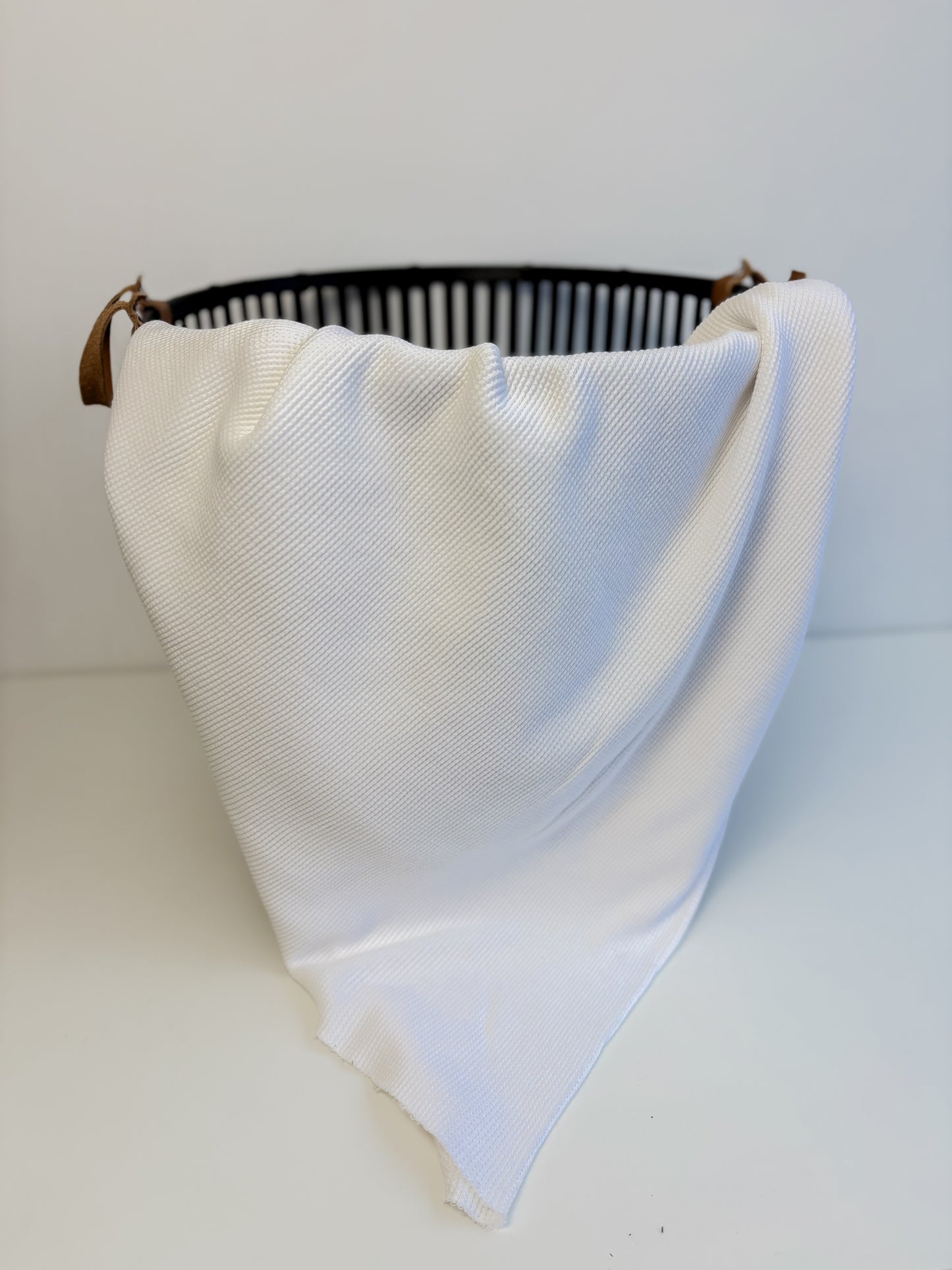 White 100% Cotton Waffle