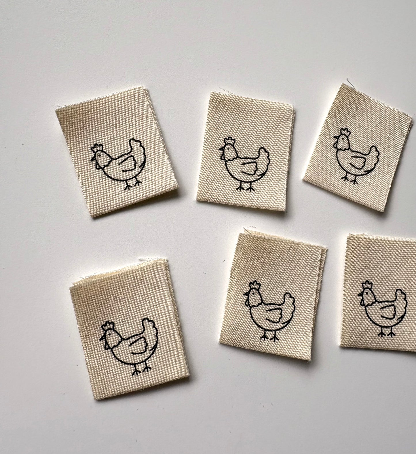Cotton Labels - Chickens