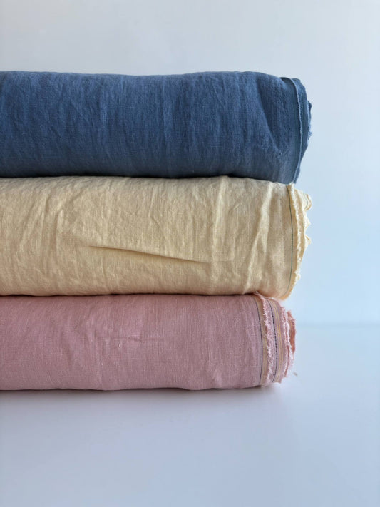 Blush Pink Washed Linen