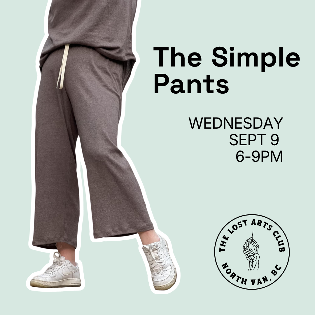 Intro to Serger & Coverstitch - Adult Simple Pants - September 9