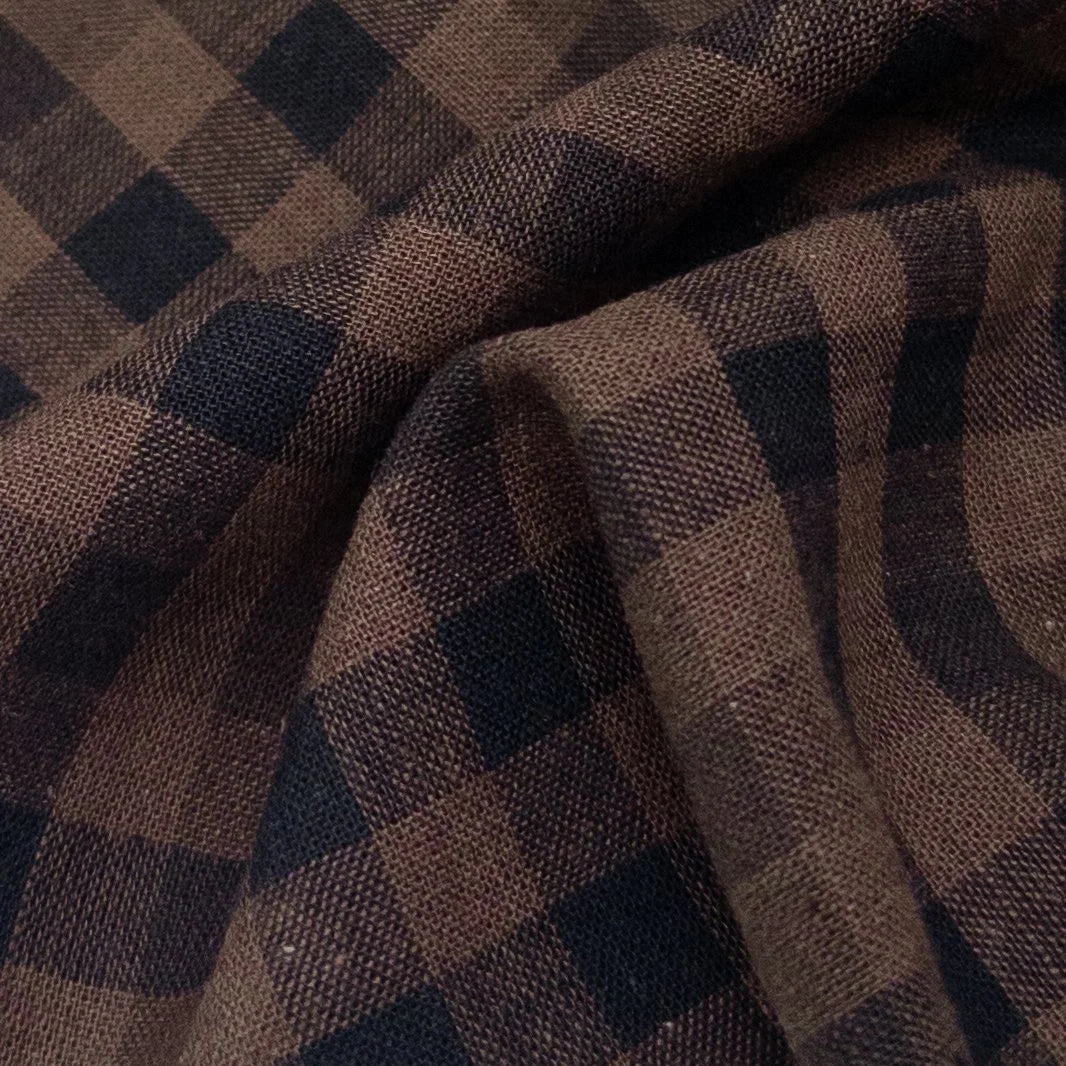 Coffee Bean Yarn Dyed Linen/Cotton Blend