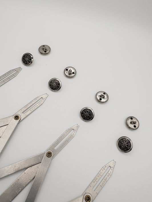 Vintage Compass Buttons - 1/2”