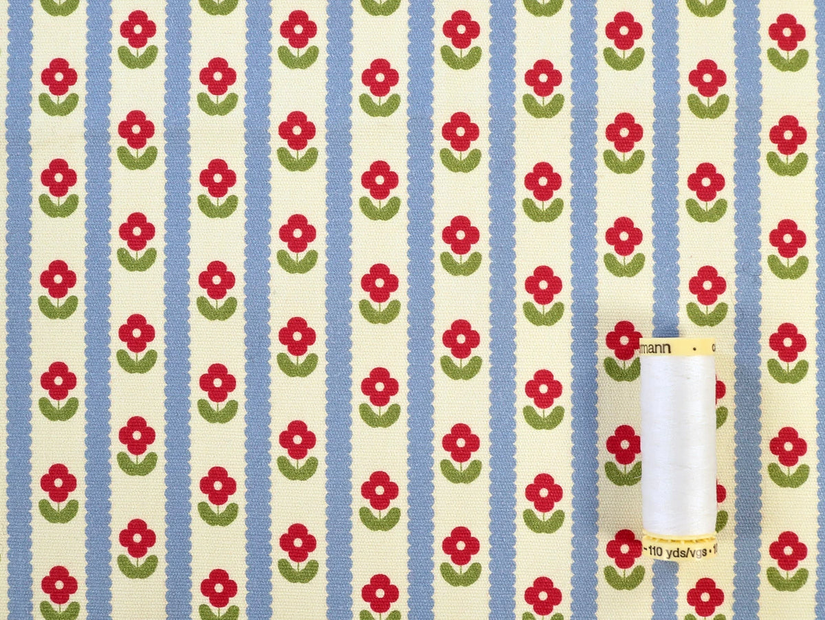 Hilda Floral Stripe Stretch Denim