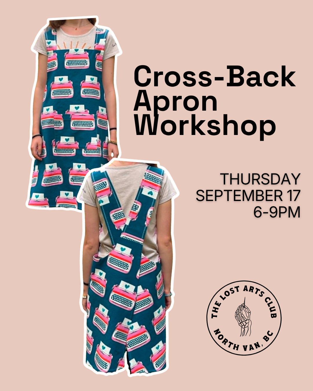 Beginner Workshop - Cross-Back Apron - Sept 17th