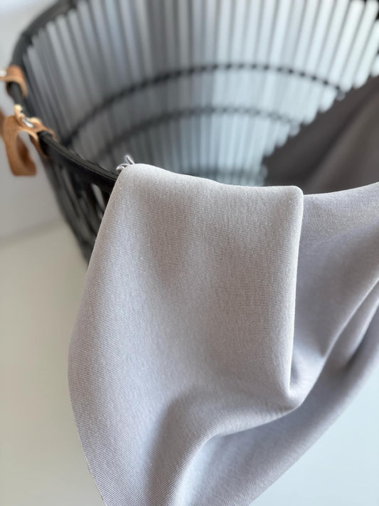 Dove Grey Canadian Milled Cotton Rib