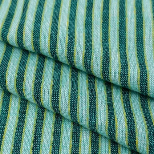 Honeydew Stripe Yarn Dyed Linen/Cotton Blend