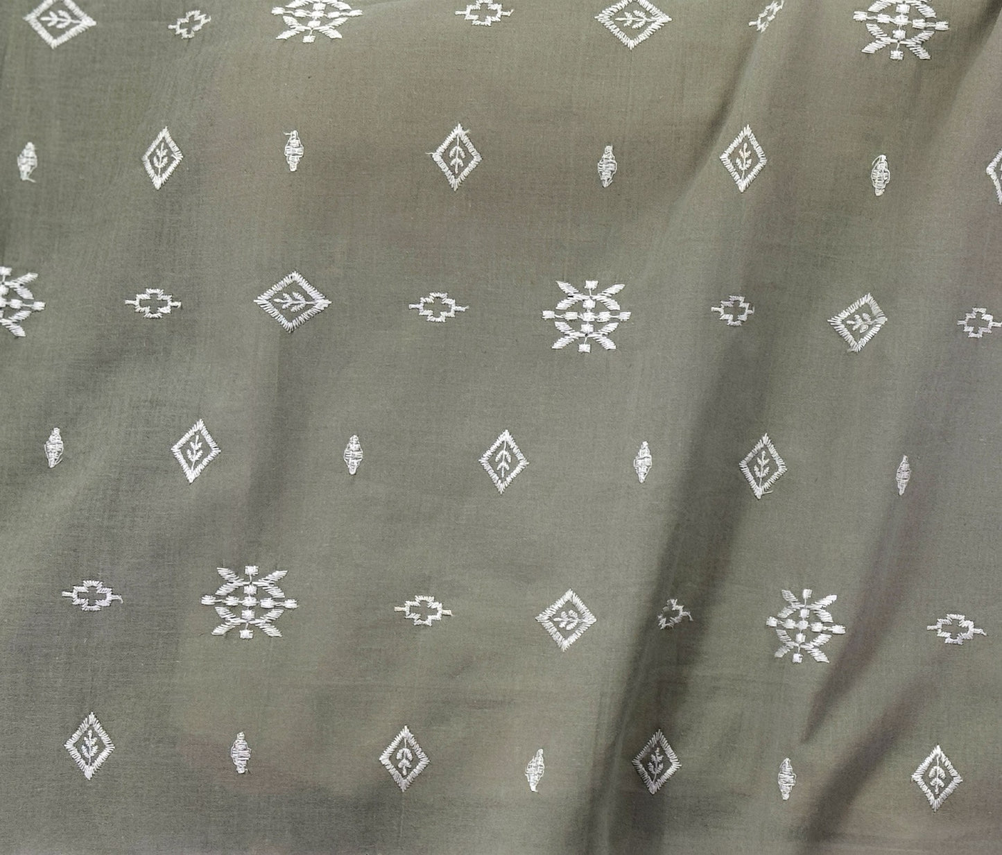 Sage Embroidered Cotton