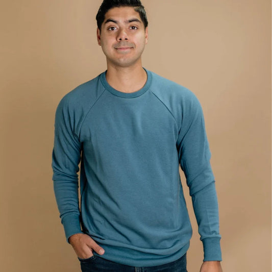 Mountain Blue Soothe Knit Fleece & Rib