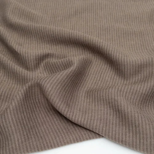 Mocha Stripe Yarn Dyed Linen/Cotton Blend