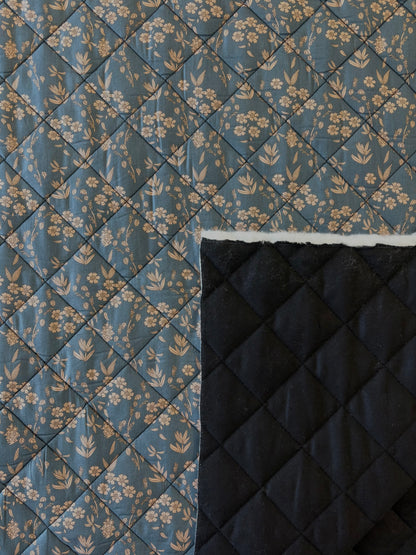 Moody Floral Double Sided Quilted Cotton