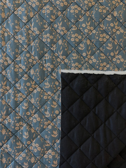 Moody Floral Double Sided Quilted Cotton