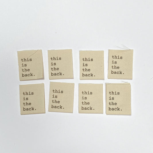 Cotton Labels - This is the Back