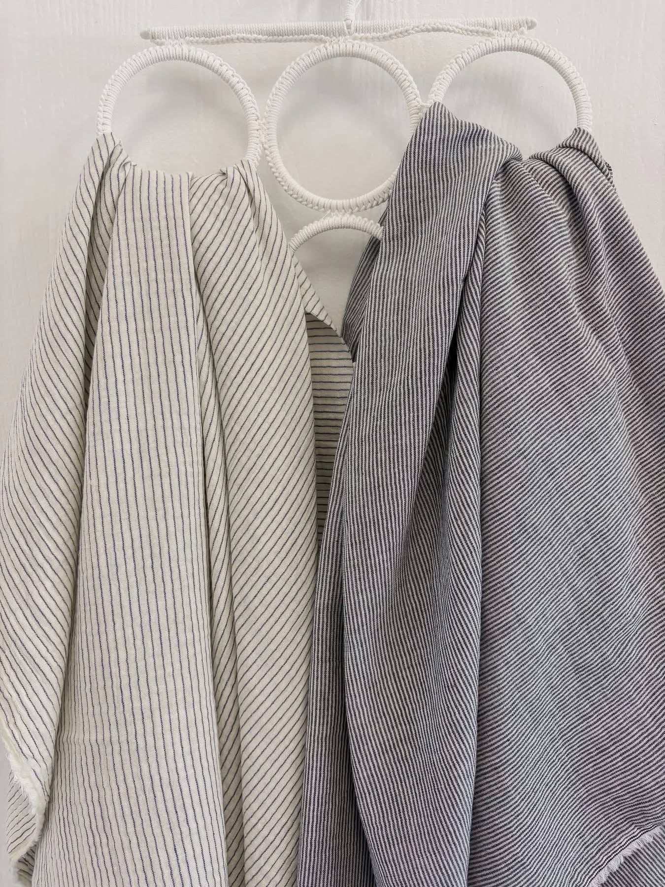 Striped Double Gauze - Black/White