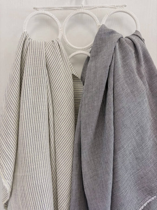 Striped Double Gauze - Black/White