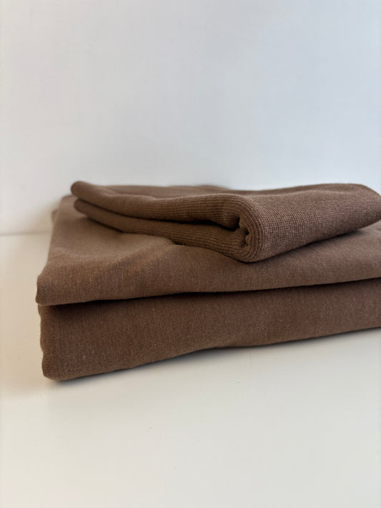 Cocoa Tencel Fleece, Jersey and Rib