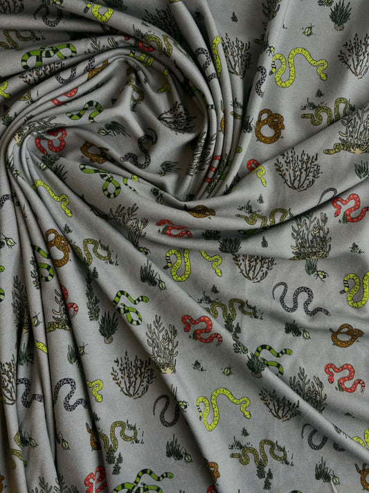 Spring Snakes Soothe Knit Jersey