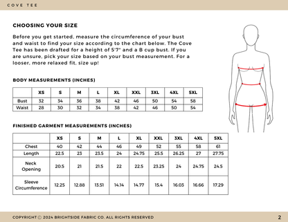 Women's Cove Tee Sewing Pattern