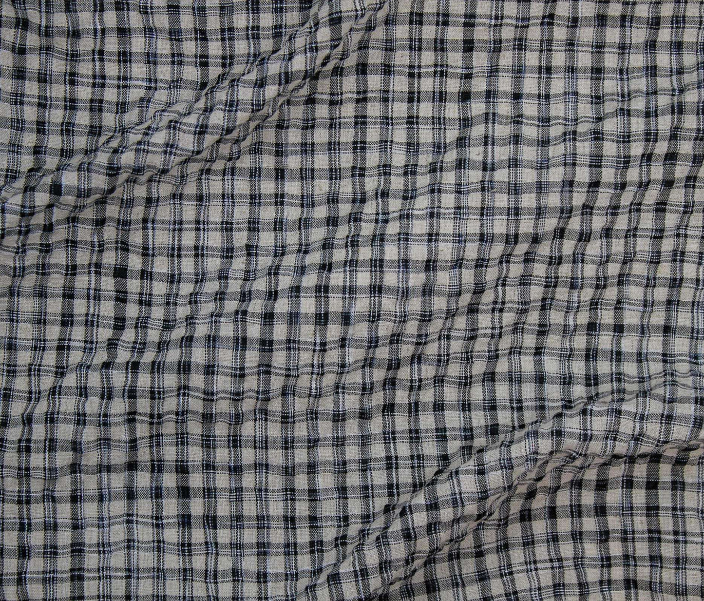 Plaid Seersucker - Granite