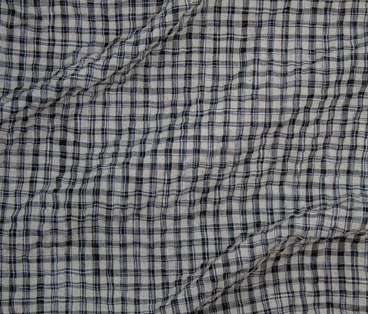 Plaid Seersucker - Granite