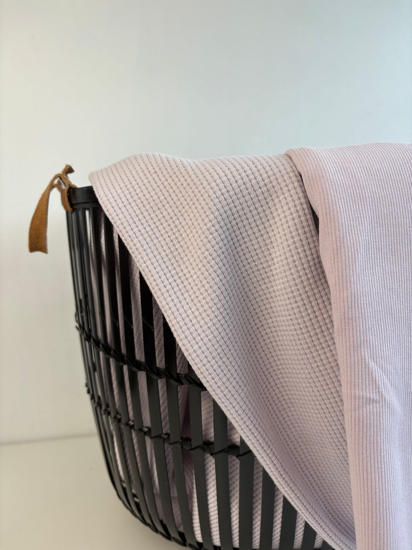 Lavender Stretch Cotton Waffle and Rib