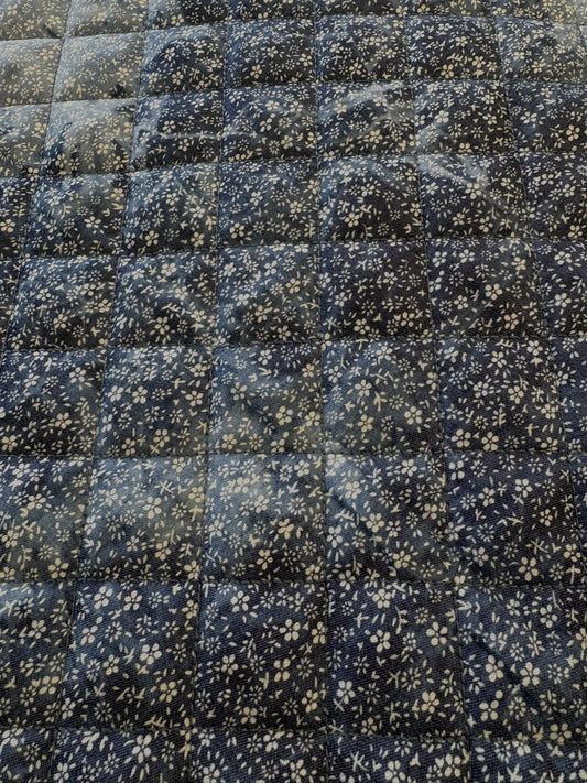 Indigo Tie Dye Tiny Floral Quilty