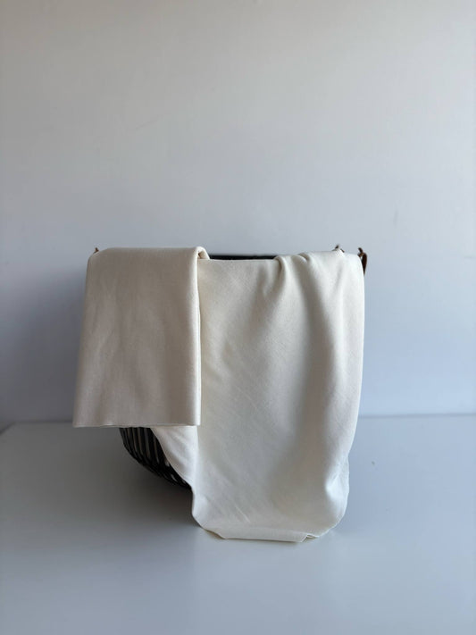 Cream Canadian Milled Cotton Jersey and Rib