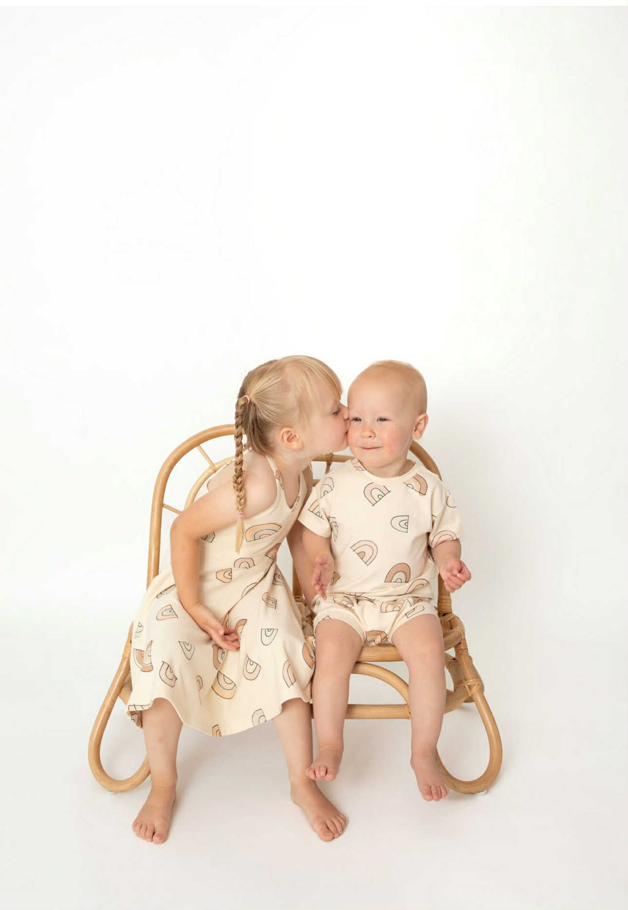 Muted Rainbow Bamboo/Cotton Jersey