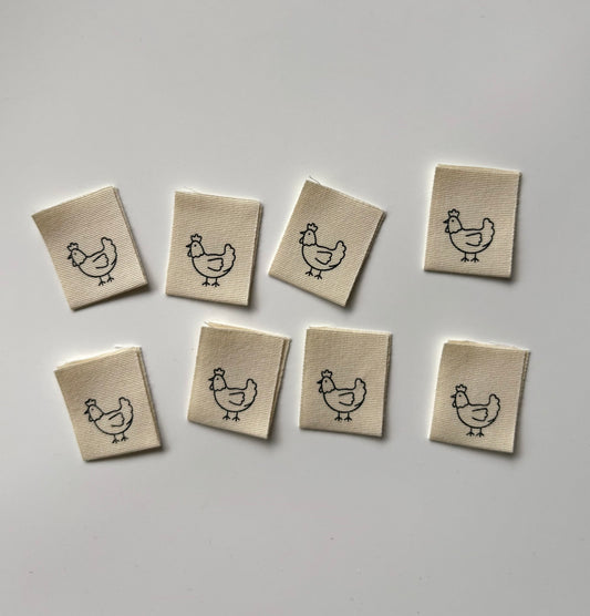 Cotton Labels - Chickens
