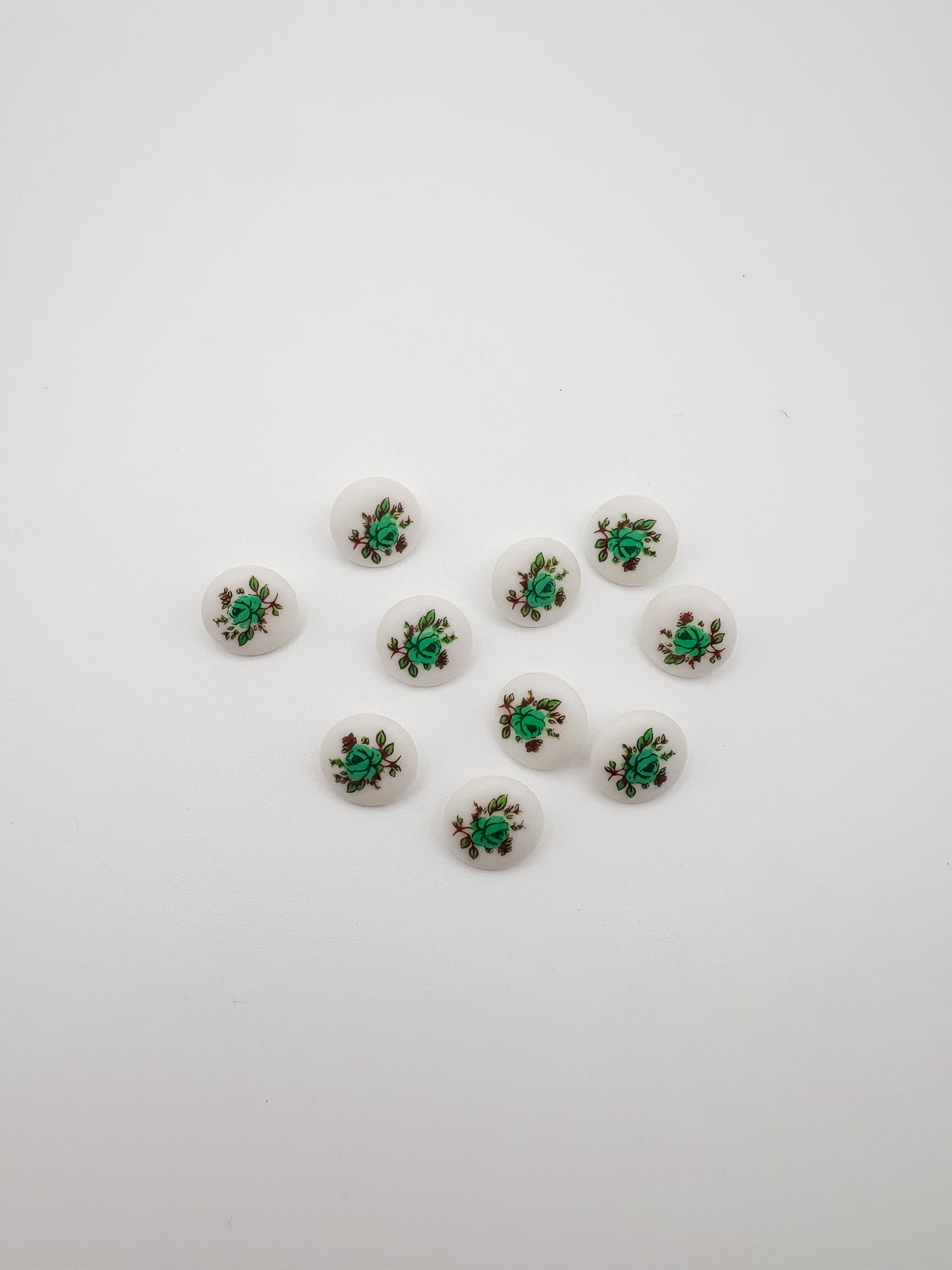 Vintage Floral Buttons - 1/2”