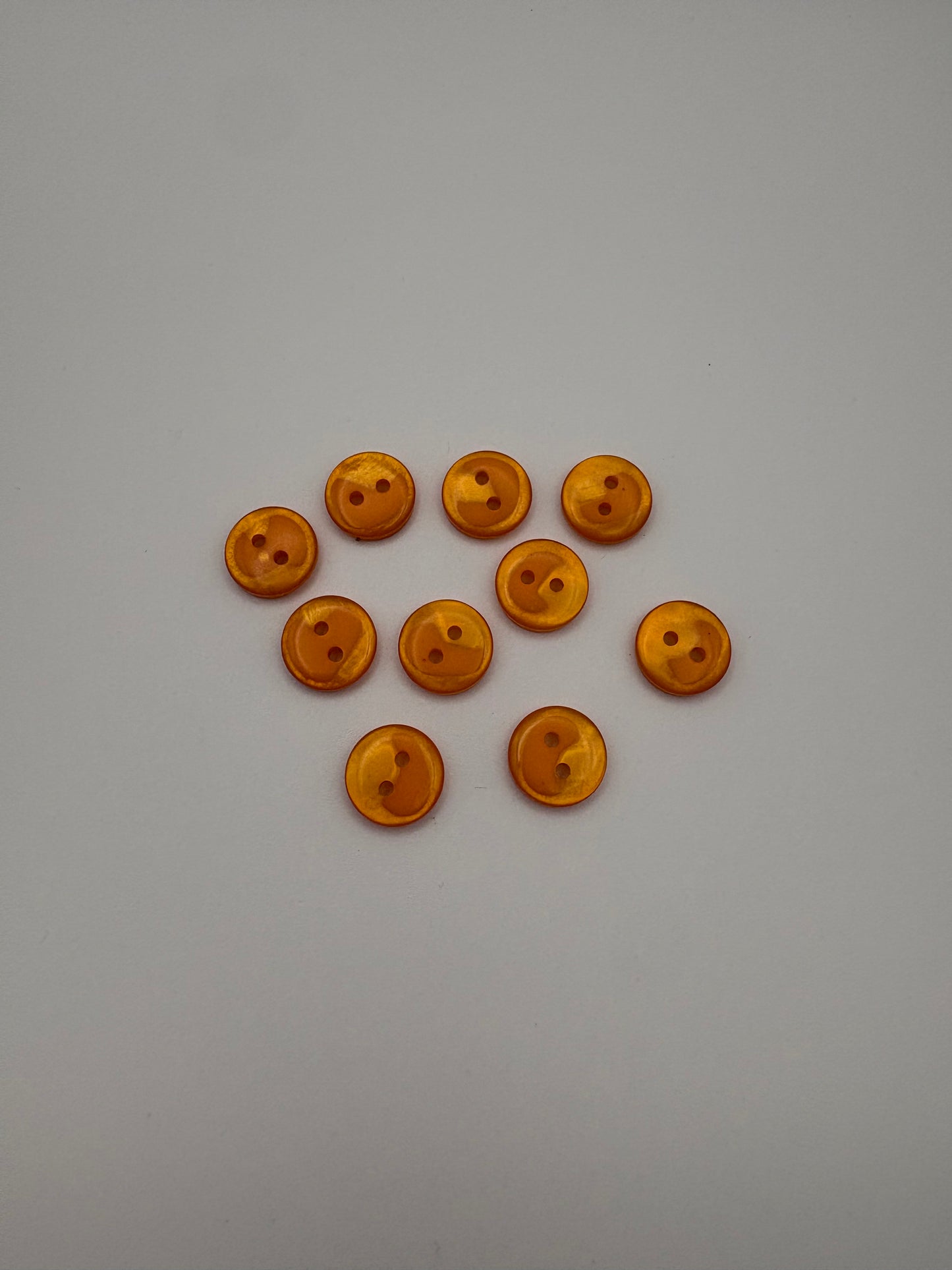 Orange Plastic Buttons - 1/2”