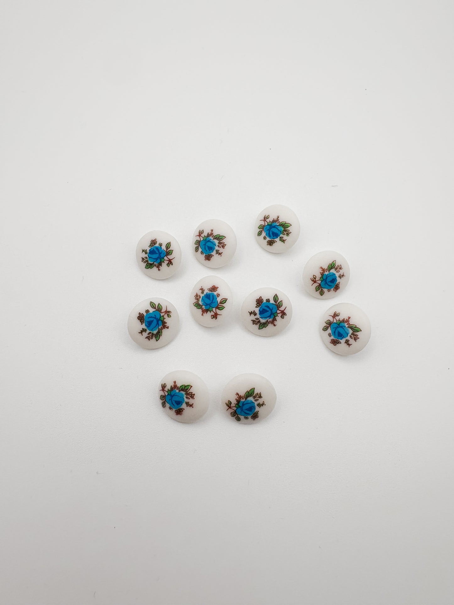 Vintage Floral Buttons - 1/2”