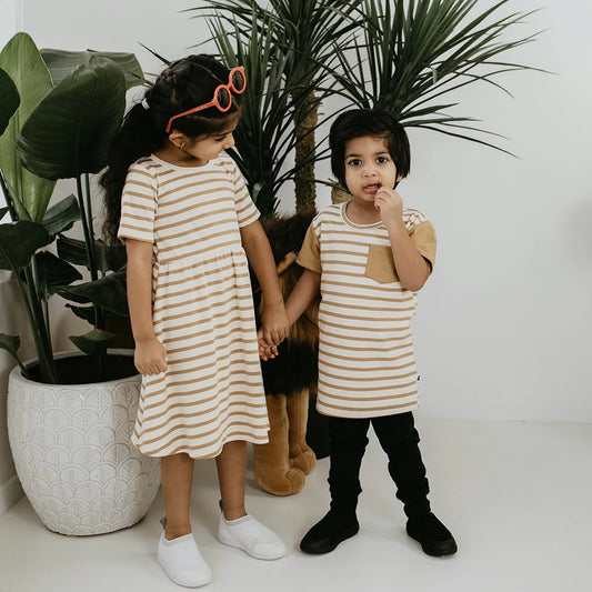 Mustard Stripe Soothe Knit Jersey