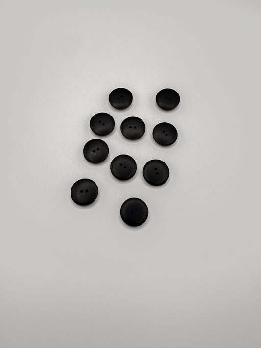 Black Plastic Buttons - 5/8”