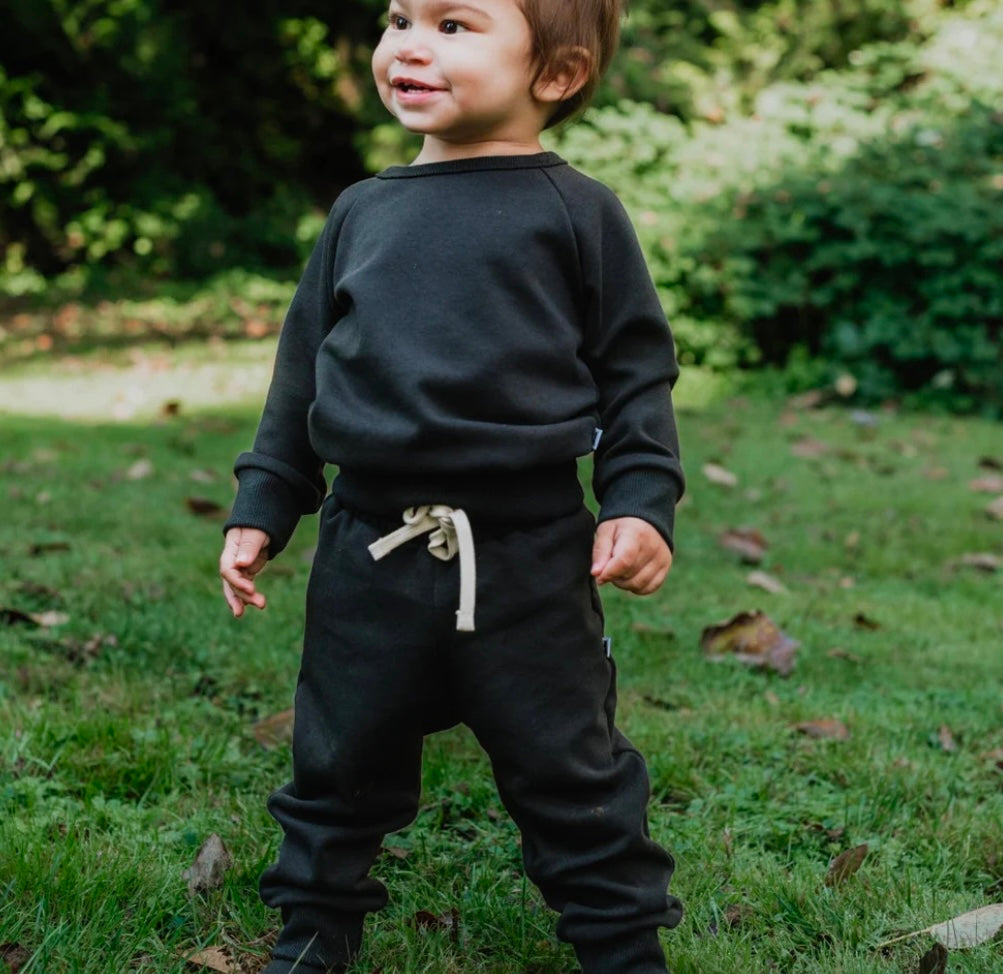 Black Soothe Knit Fleece & Rib