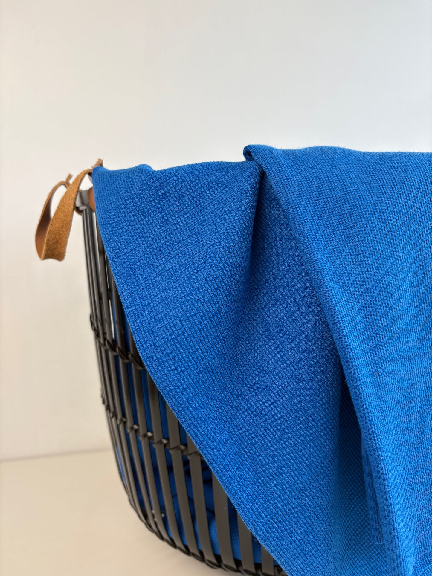 Cobalt Organic Cotton Waffle and Rib