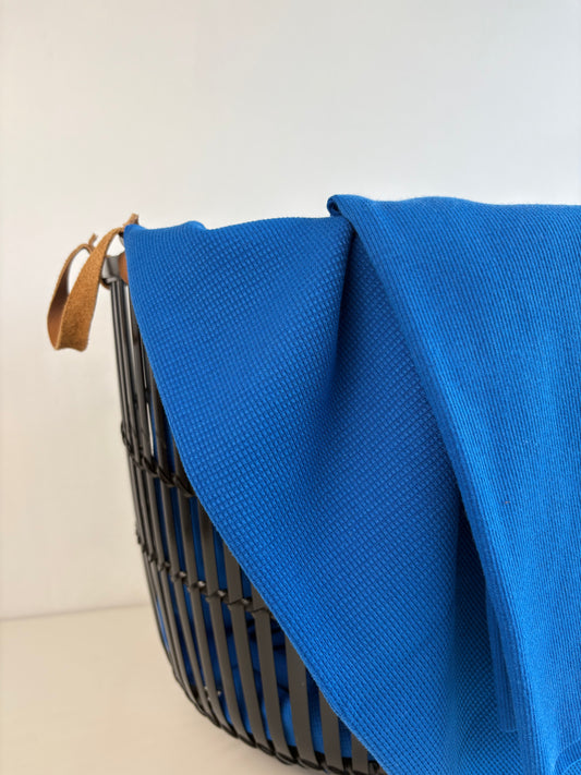 Cobalt Organic Cotton Waffle and Rib
