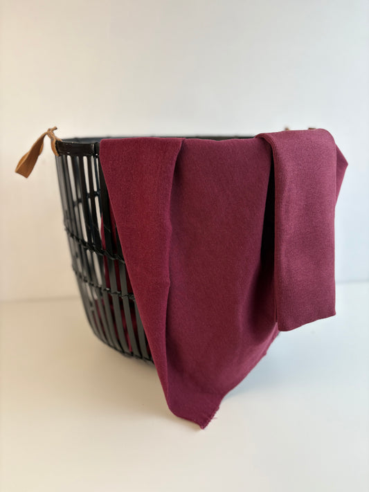 Mulberry Tencel Fleece and Rib