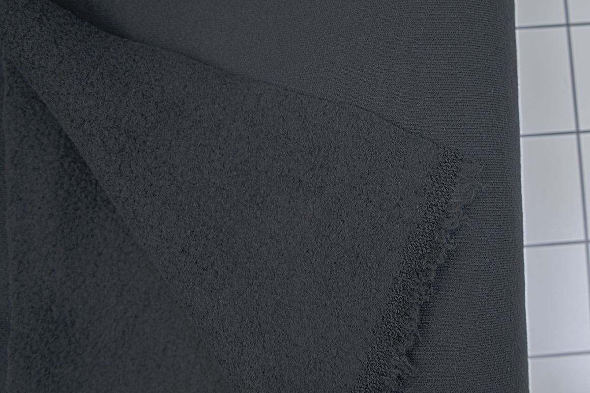 Organic Cotton Sweatshirt Fleece & Rib - Basalt