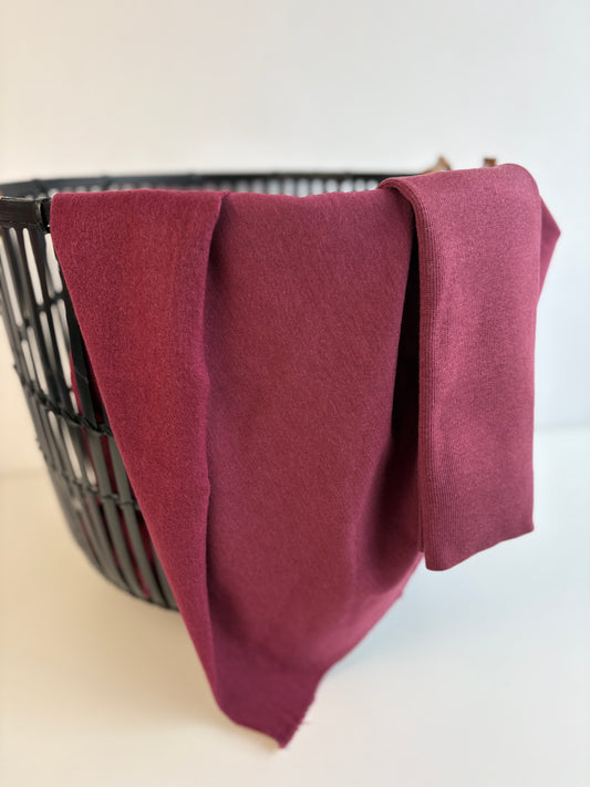 Mulberry Tencel Fleece and Rib