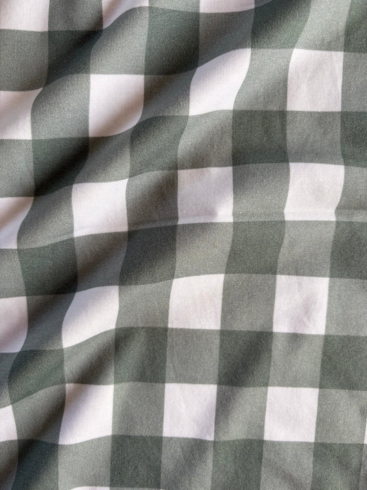Green Gingham - Printed Jersey