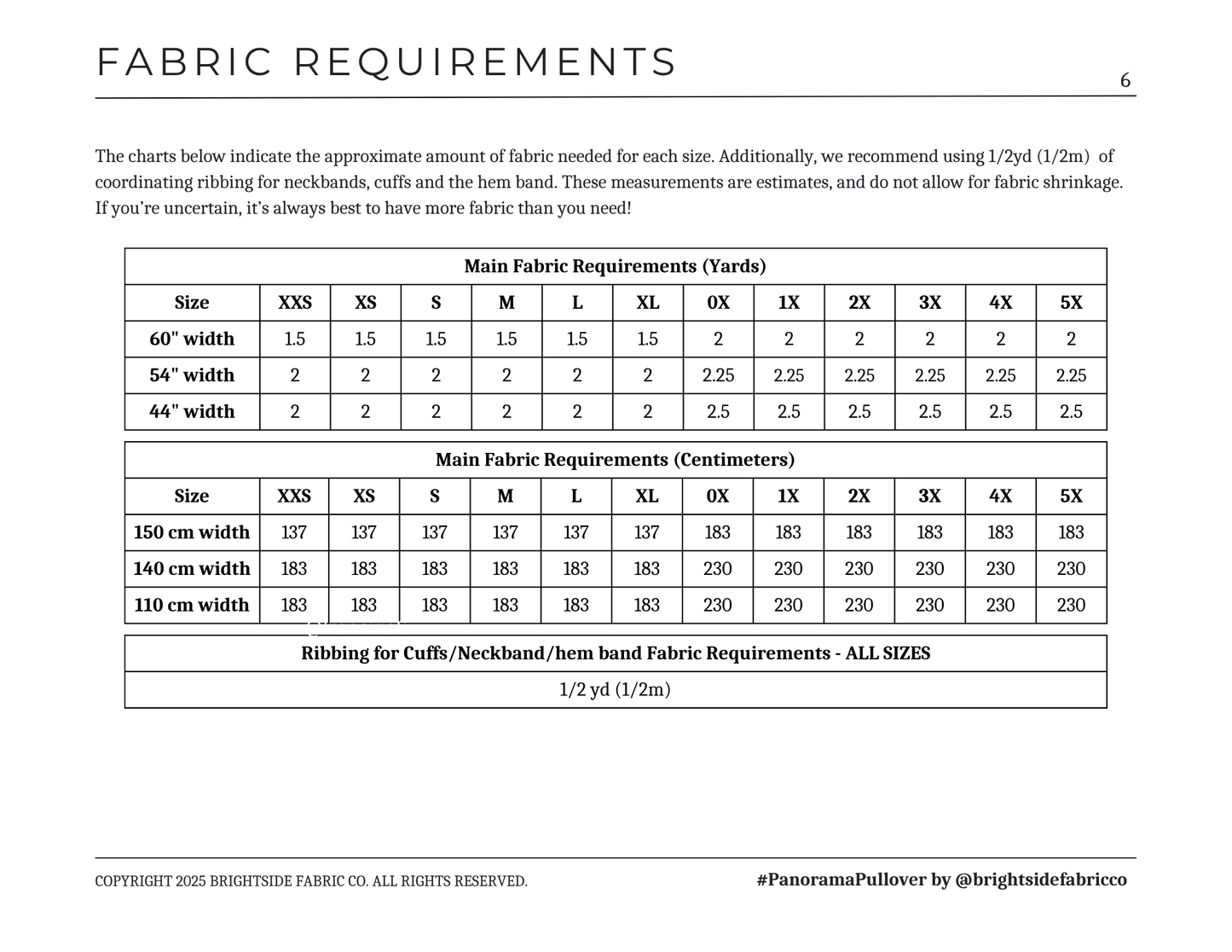 Panorama Pullover Sewing Pattern