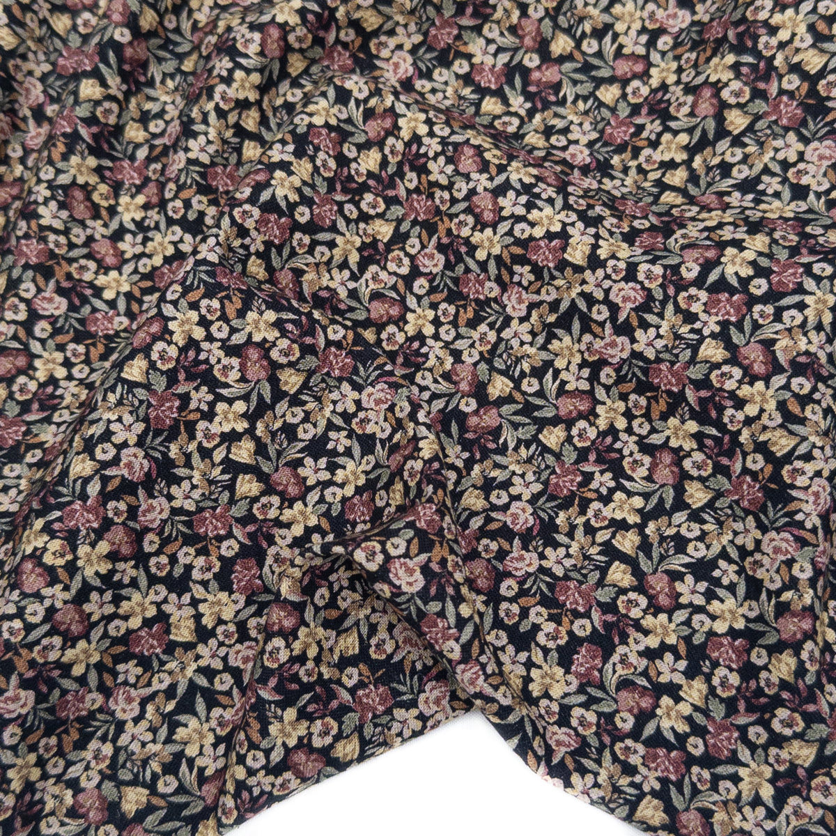 Moody Floral Stretch Cotton/Linen Blend