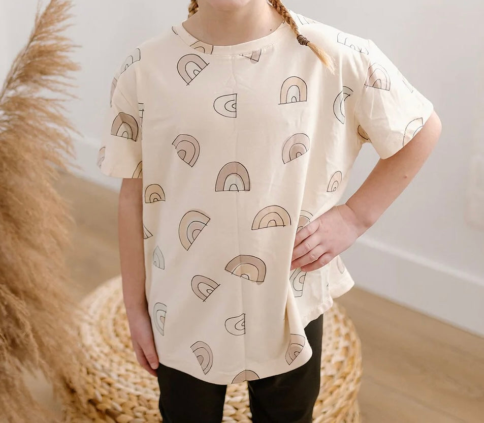 Muted Rainbow Bamboo/Cotton Jersey