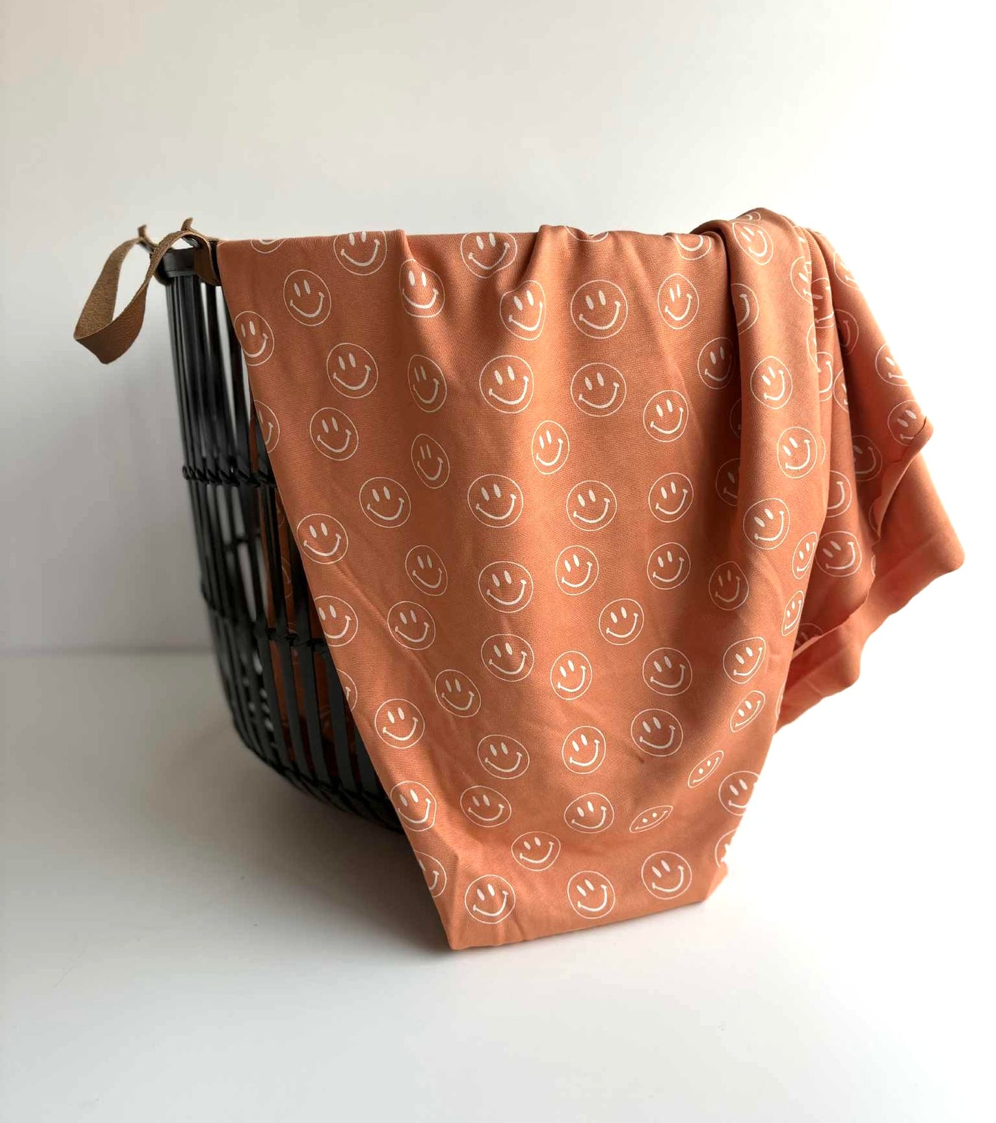 Orange Smilies Soothe Knit Jersey