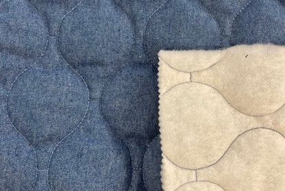 Single Sided Quilted Chambray - Denim