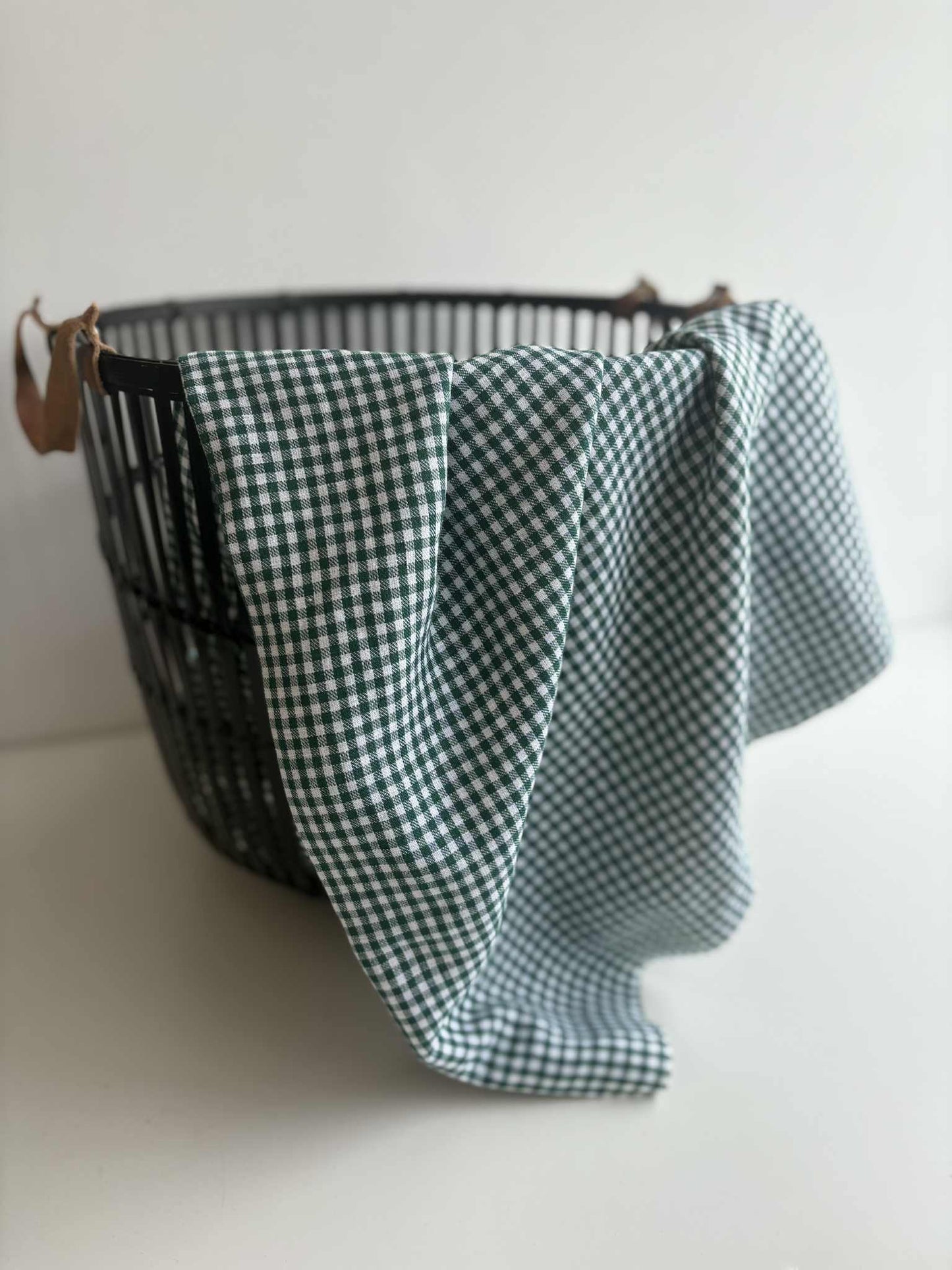 Cotton/Linen Gingham - Forest Green