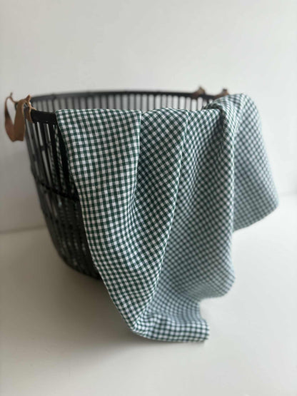 Cotton/Linen Gingham - Forest Green