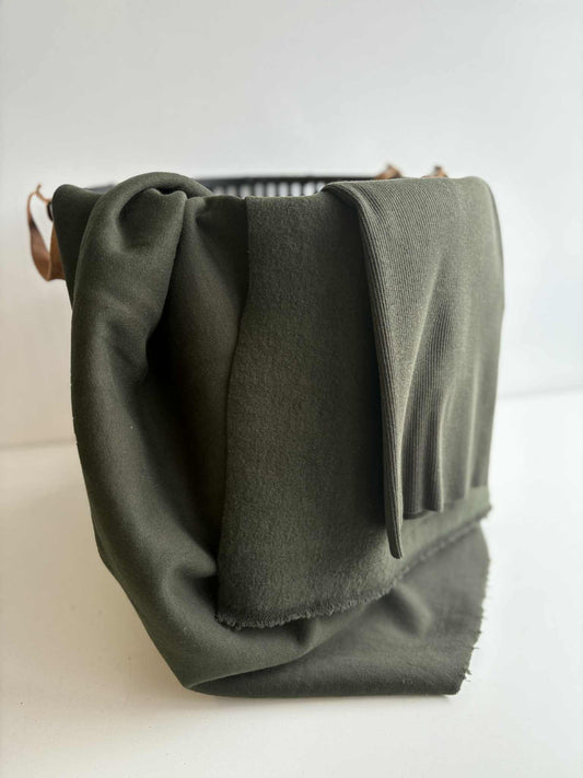 Frost Heavyweight Cotton Fleece & Rib - Evergreen