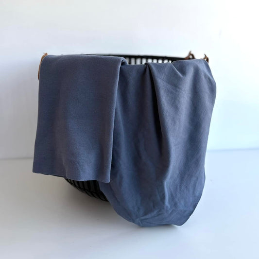 Slate Blue Canadian Milled Cotton Jersey & Rib